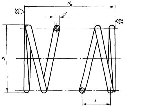 Толщина витка пружины. Om402 размер пружины. Конструкция пружины. Размеры пружины зажигалки. Минимальный диаметр пружины кручения.