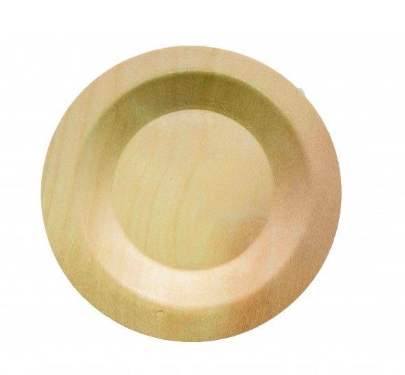 Тарелка одноразовая деревянная 180 мм