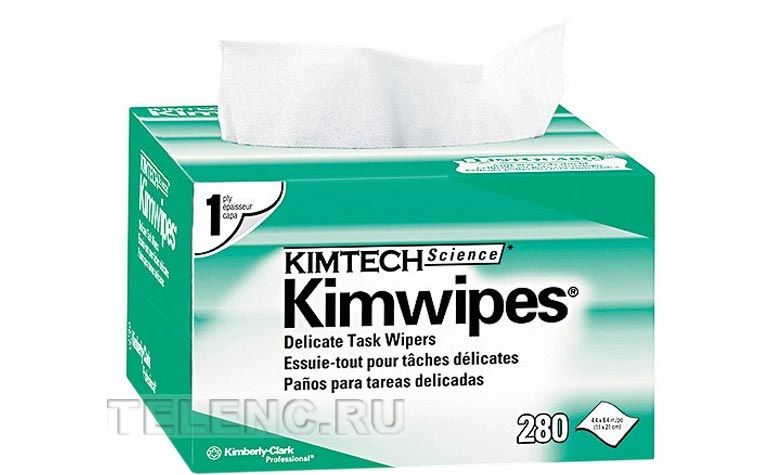 Салфетки для очистки коннекторов Kim-Wipes, безворсовые